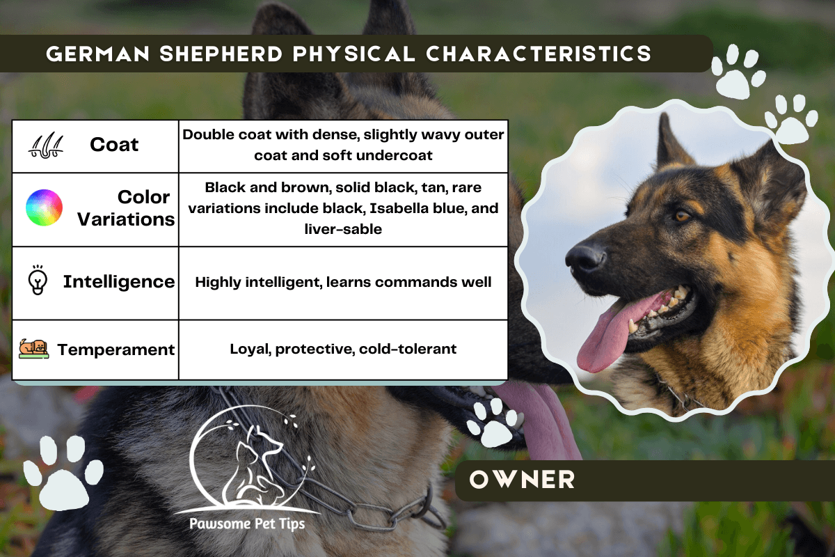 German Shepherd Physical Characteristics: Double Coat, Color Variations, and Distinctive Features - Pawsome Pet Tips